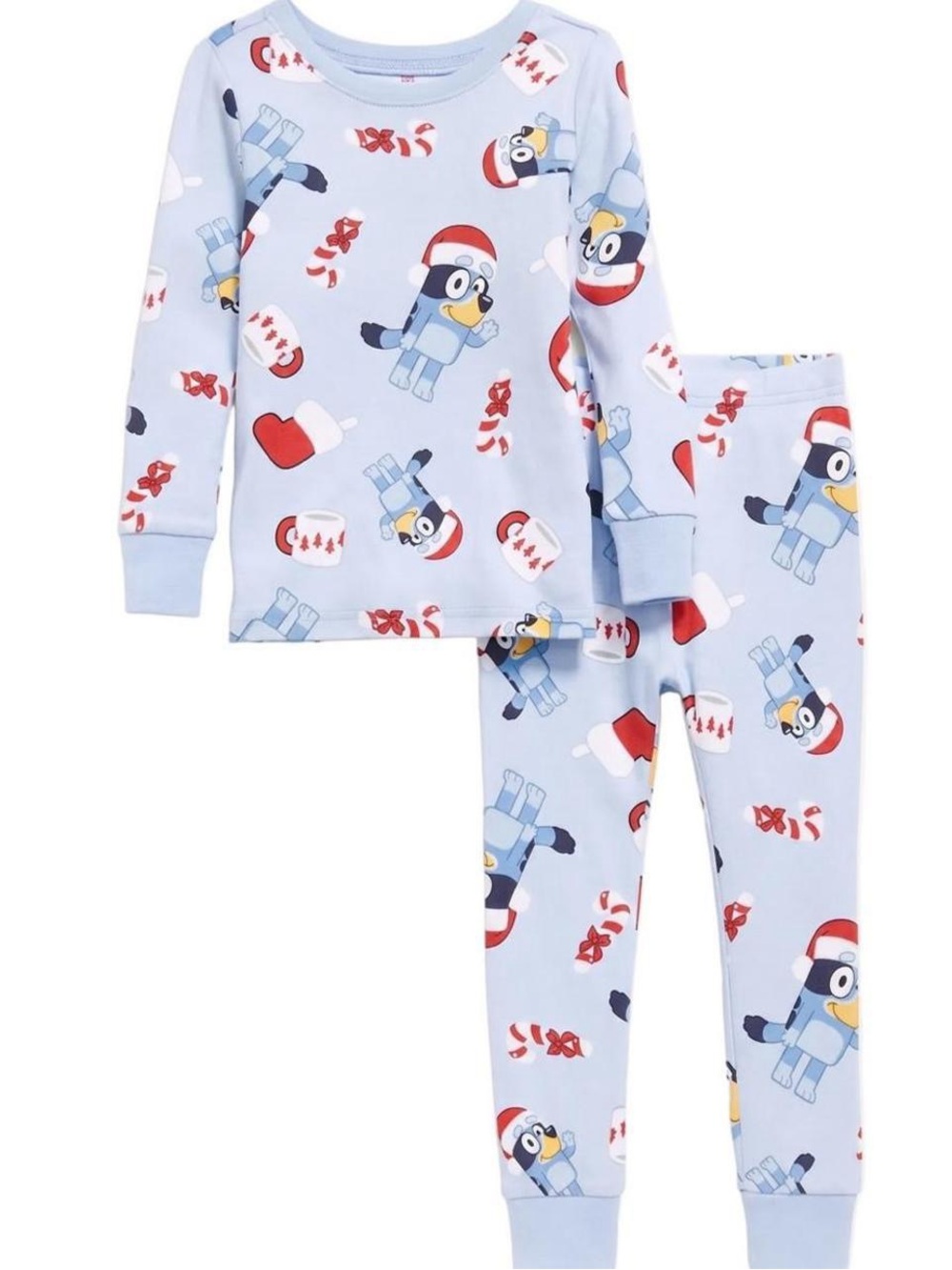Bluey Christmas Holiday Unisex 2-Piece Pajama Set